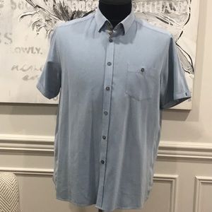 TED BAKER short sleeve dress shirt - light Blue size 6 / 2xl (44” chest)
